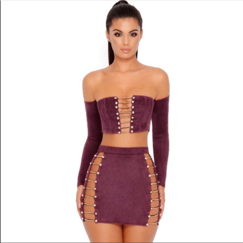 Oh Polly Suede Two Piece
